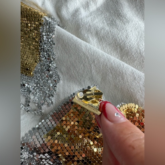 🔥🔥 HM X Paco Rabanne Metal-mesh Clip Earrings with Fringe🔥🔥 - Picture 12 of 13